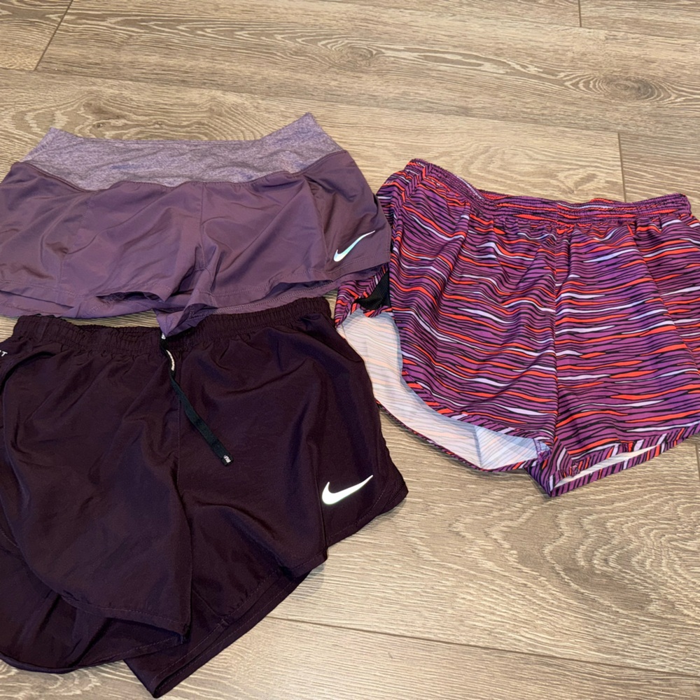 Nike Dri-FIT Purple Shorts 3 PAIR!